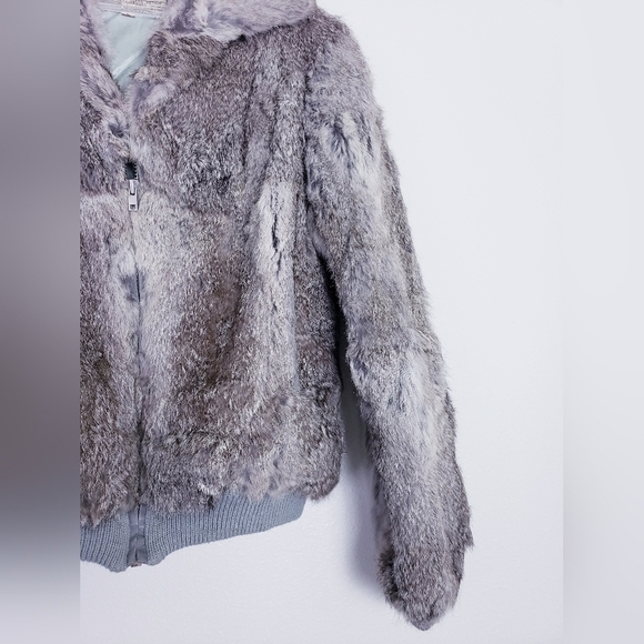 Vintage Dino Ricco Rabbit Fur Full Zip Jacket - Picture 2 of 8